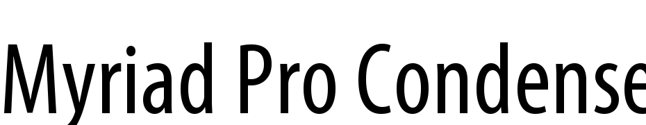Myriad Pro Condensed Font Download Free